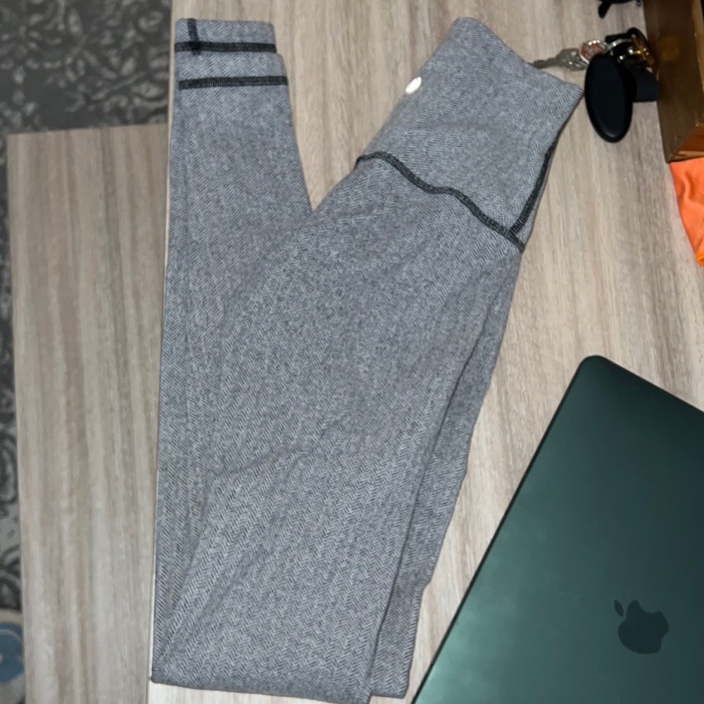 Grey fleece lululemon leggings